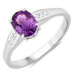 Soiree Oval Cut Diamond Accent Ring