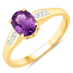 Soiree Oval Cut Diamond Accent Ring
