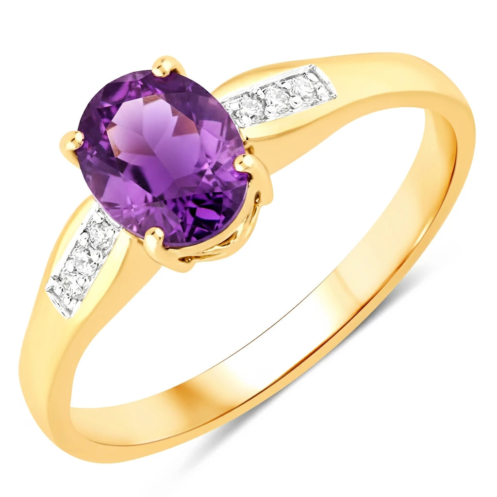 Soiree Oval Cut Diamond Accent Ring