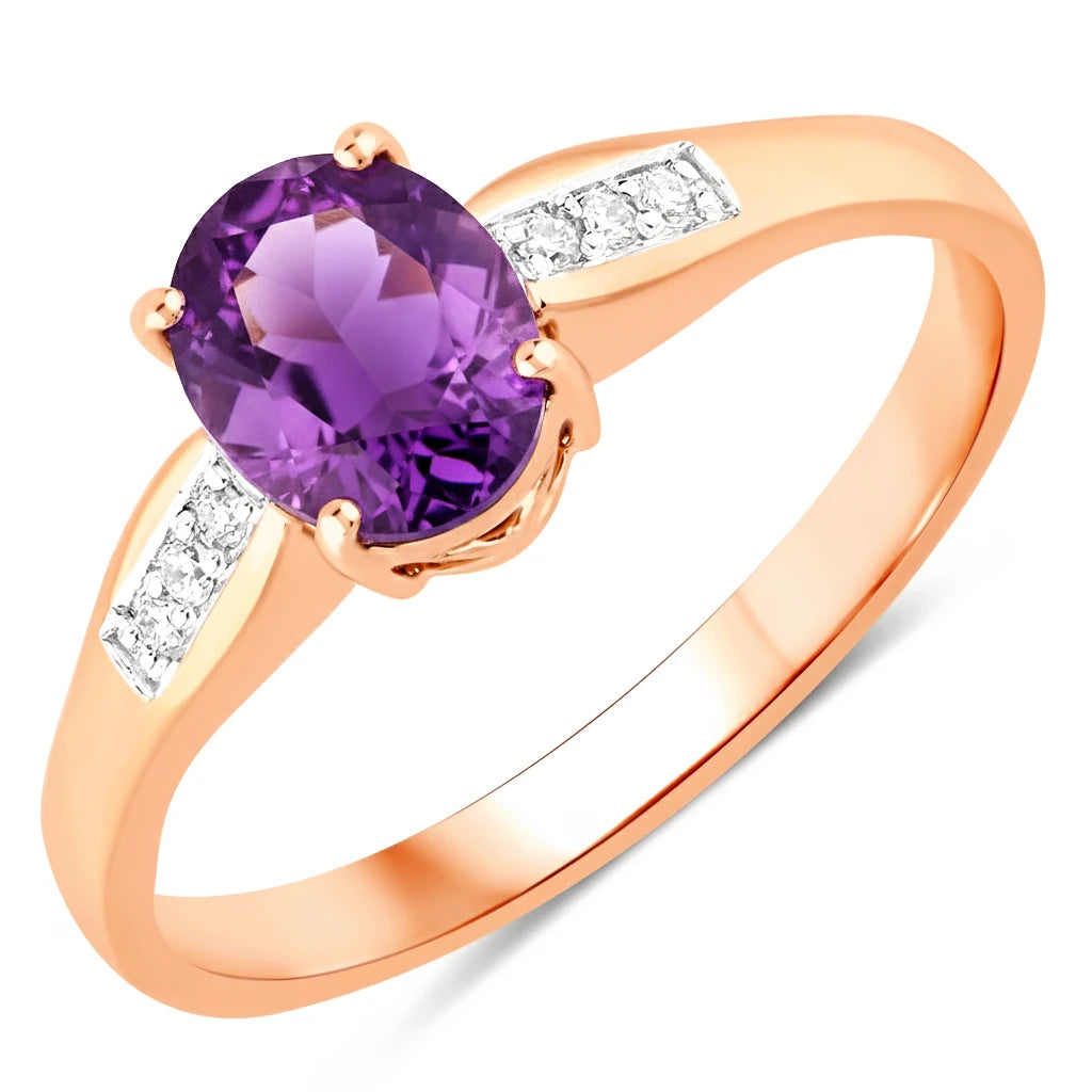 Soiree Oval Cut Diamond Accent Ring