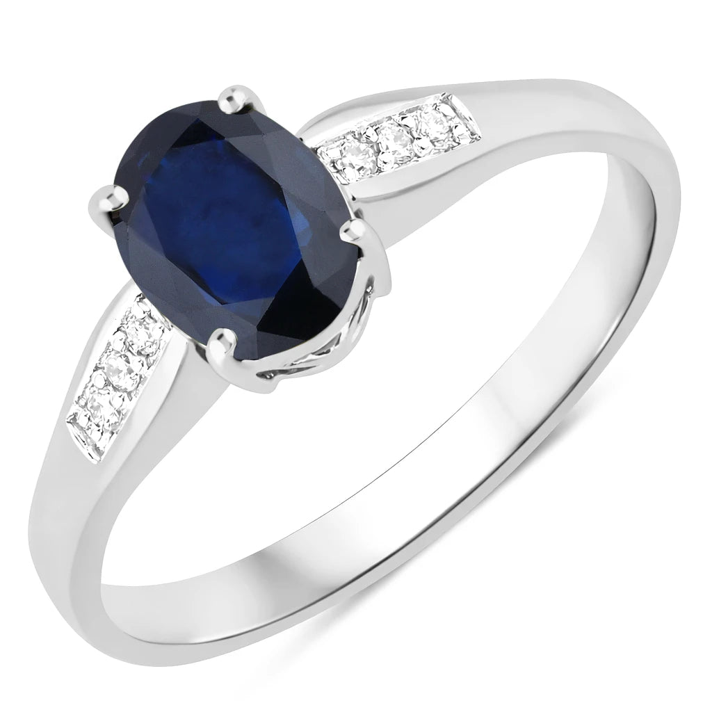 Soiree Oval Cut Diamond Accent Ring