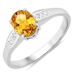 Soiree Oval Cut Diamond Accent Ring