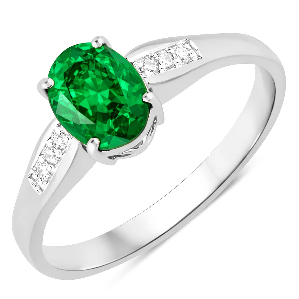 Soiree Oval Cut Diamond Accent Ring