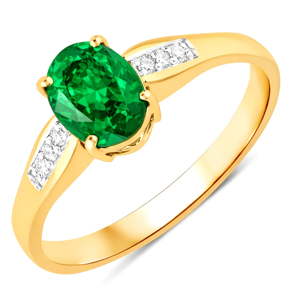 Soiree Oval Cut Diamond Accent Ring