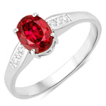Soiree Oval Cut Diamond Accent Ring