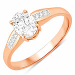 Soiree Oval Cut Diamond Accent Ring