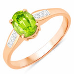 Soiree Oval Cut Diamond Accent Ring