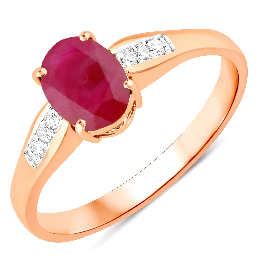 Soiree Oval Cut Diamond Accent Ring