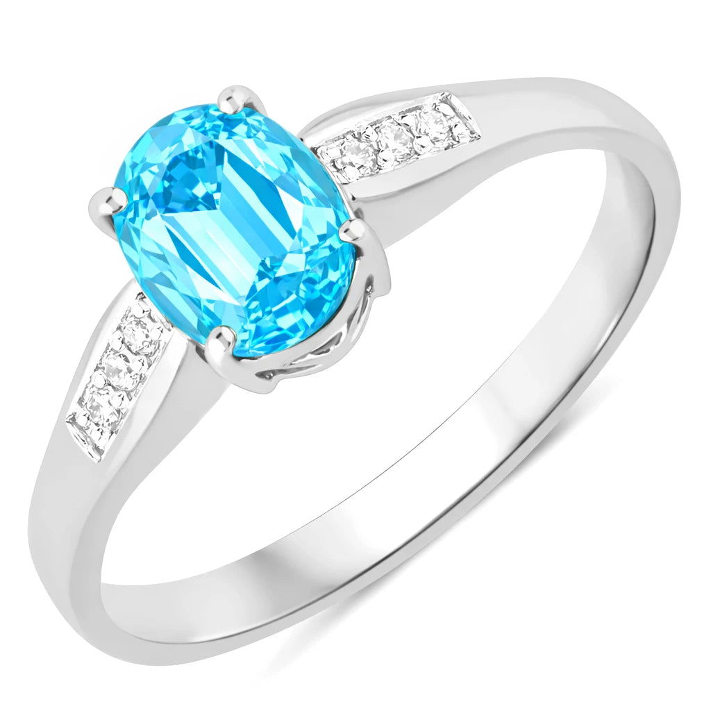Soiree Oval Cut Diamond Accent Ring