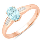 Dainty Oval Cut Diamond Accent Ring