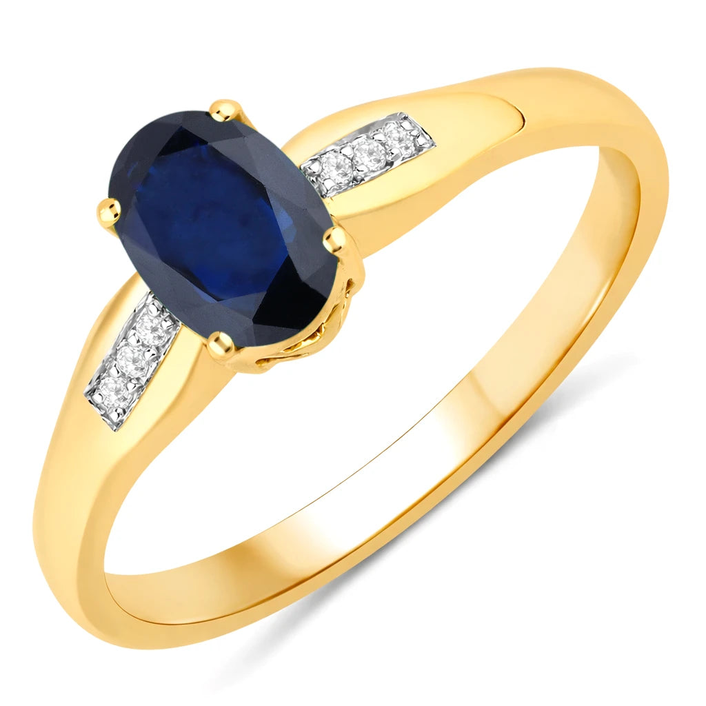 Dainty Oval Cut Diamond Accent Ring