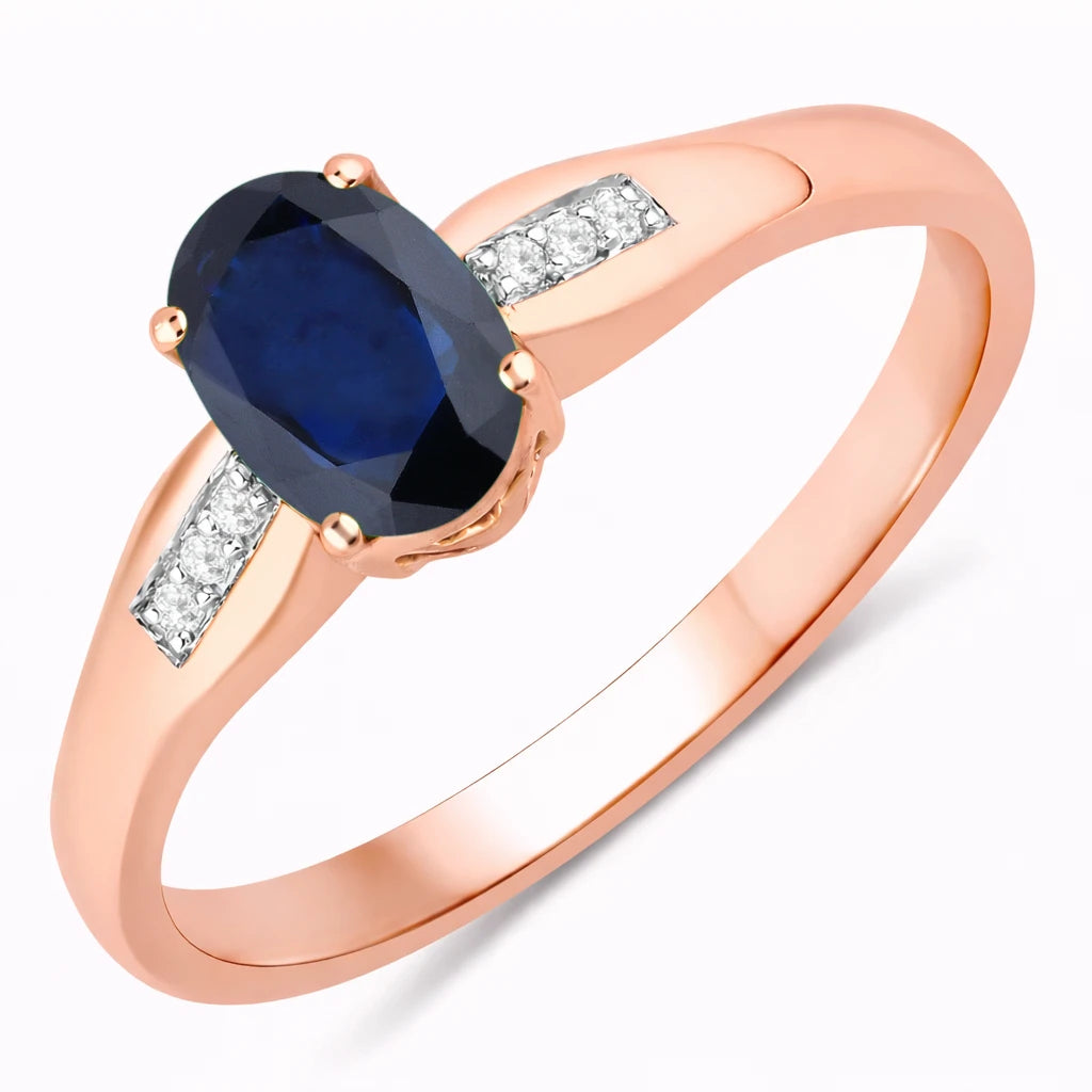 Dainty Oval Cut Diamond Accent Ring