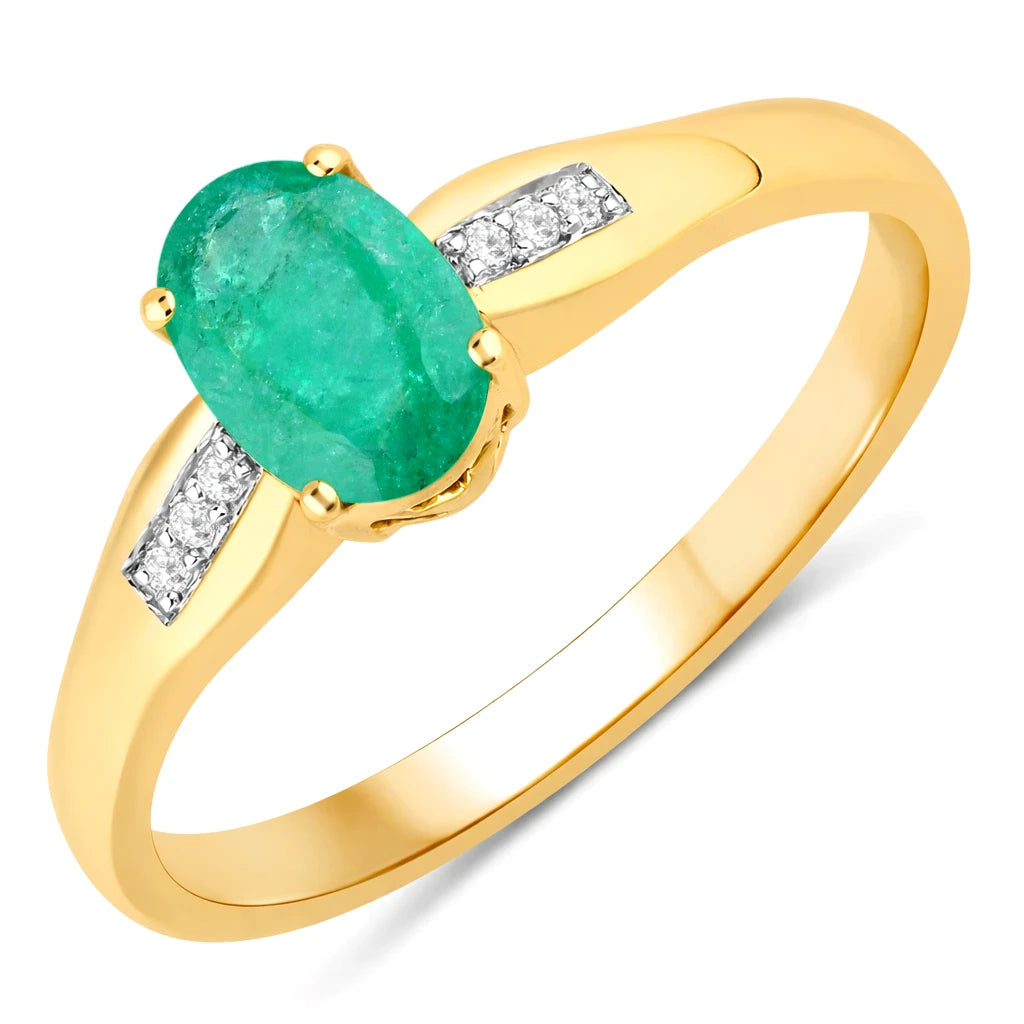 Dainty Oval Cut Diamond Accent Ring