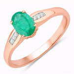 Dainty Oval Cut Diamond Accent Ring