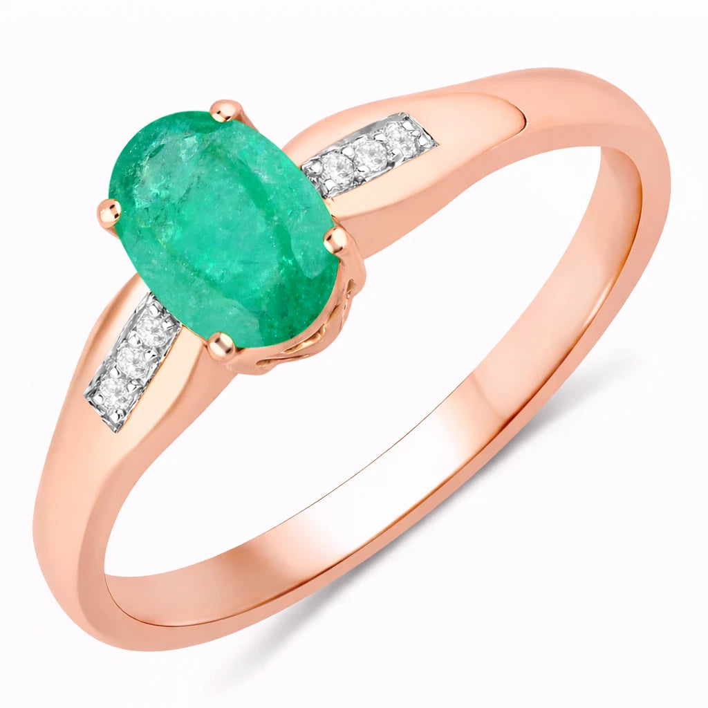 Dainty Oval Cut Diamond Accent Ring