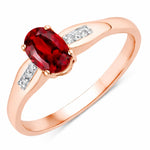 Dainty Oval Cut Diamond Accent Ring