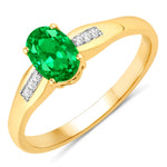 Dainty Oval Cut Diamond Accent Ring