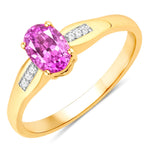 Dainty Oval Cut Diamond Accent Ring