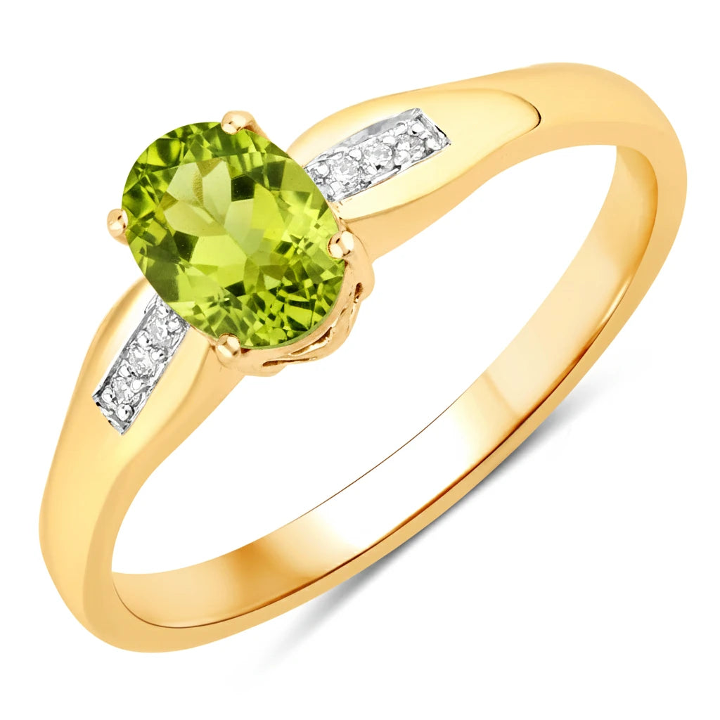 Dainty Oval Cut Diamond Accent Ring