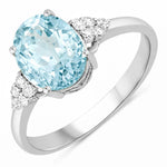 Cocktail Oval Cut Diamond Accent Ring