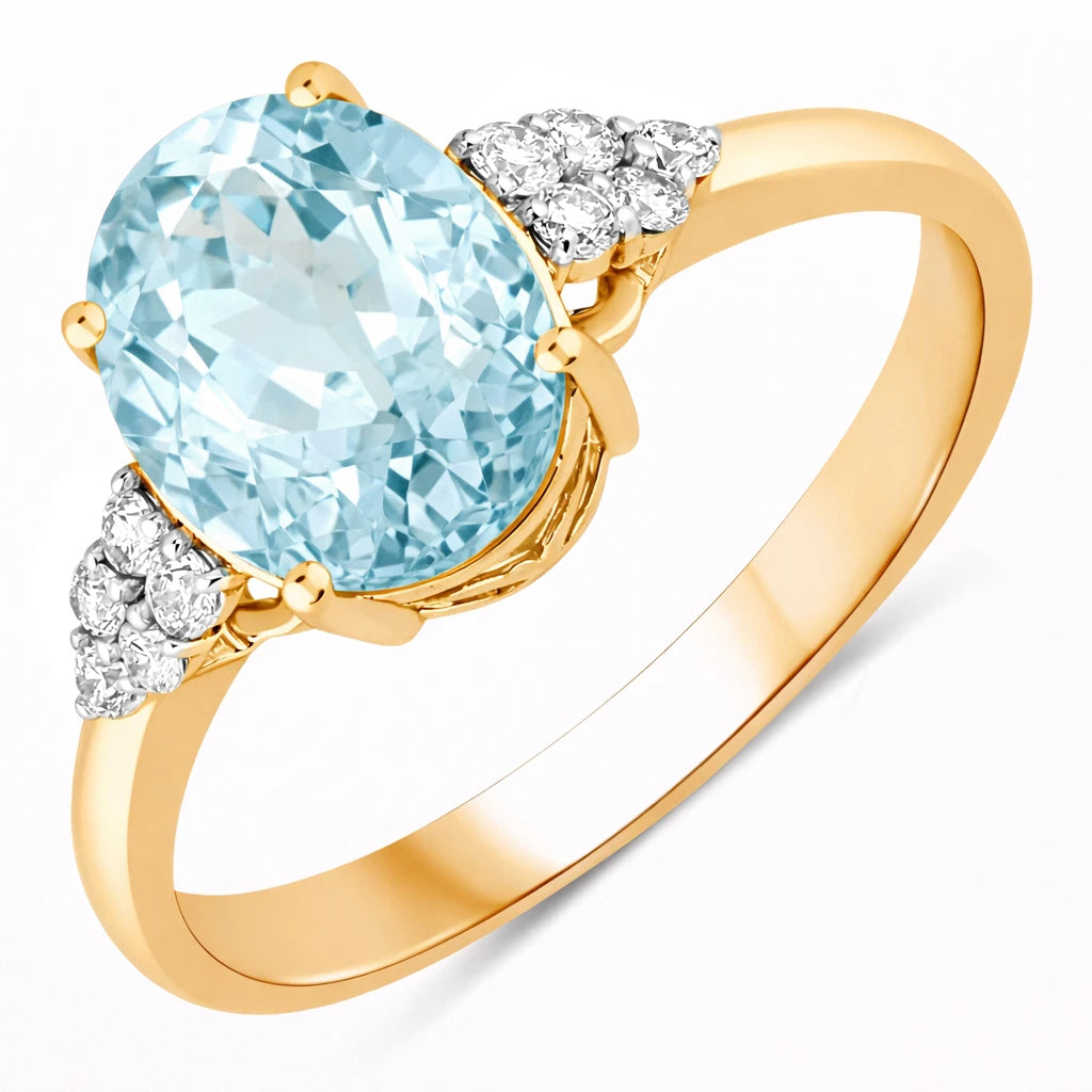 Cocktail Oval Cut Diamond Accent Ring