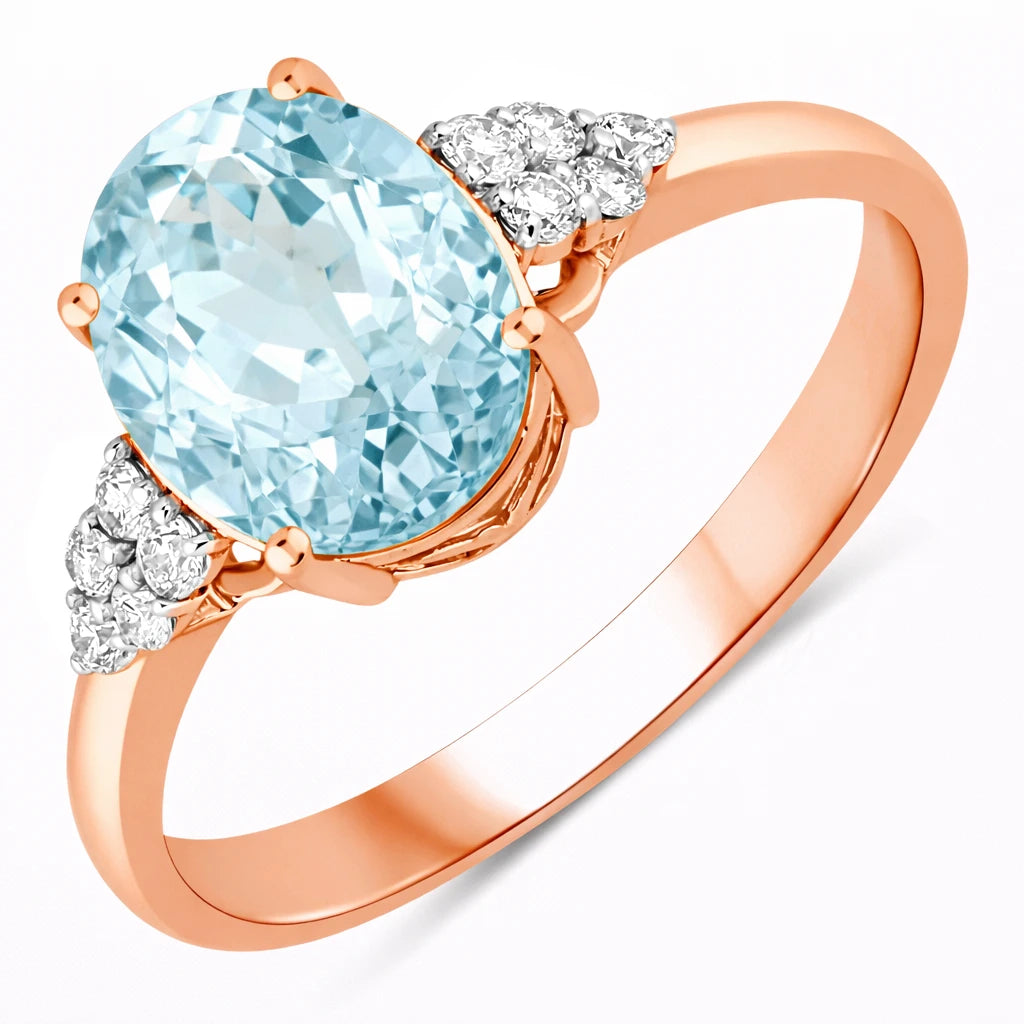 Cocktail Oval Cut Diamond Accent Ring