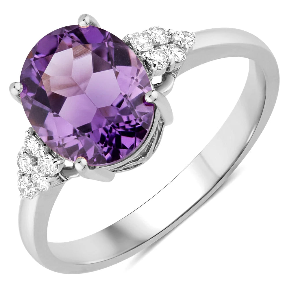 Cocktail Oval Cut Diamond Accent Ring
