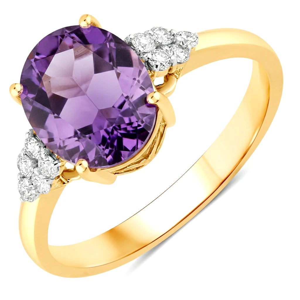 Cocktail Oval Cut Diamond Accent Ring