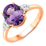 Cocktail Oval Cut Diamond Accent Ring