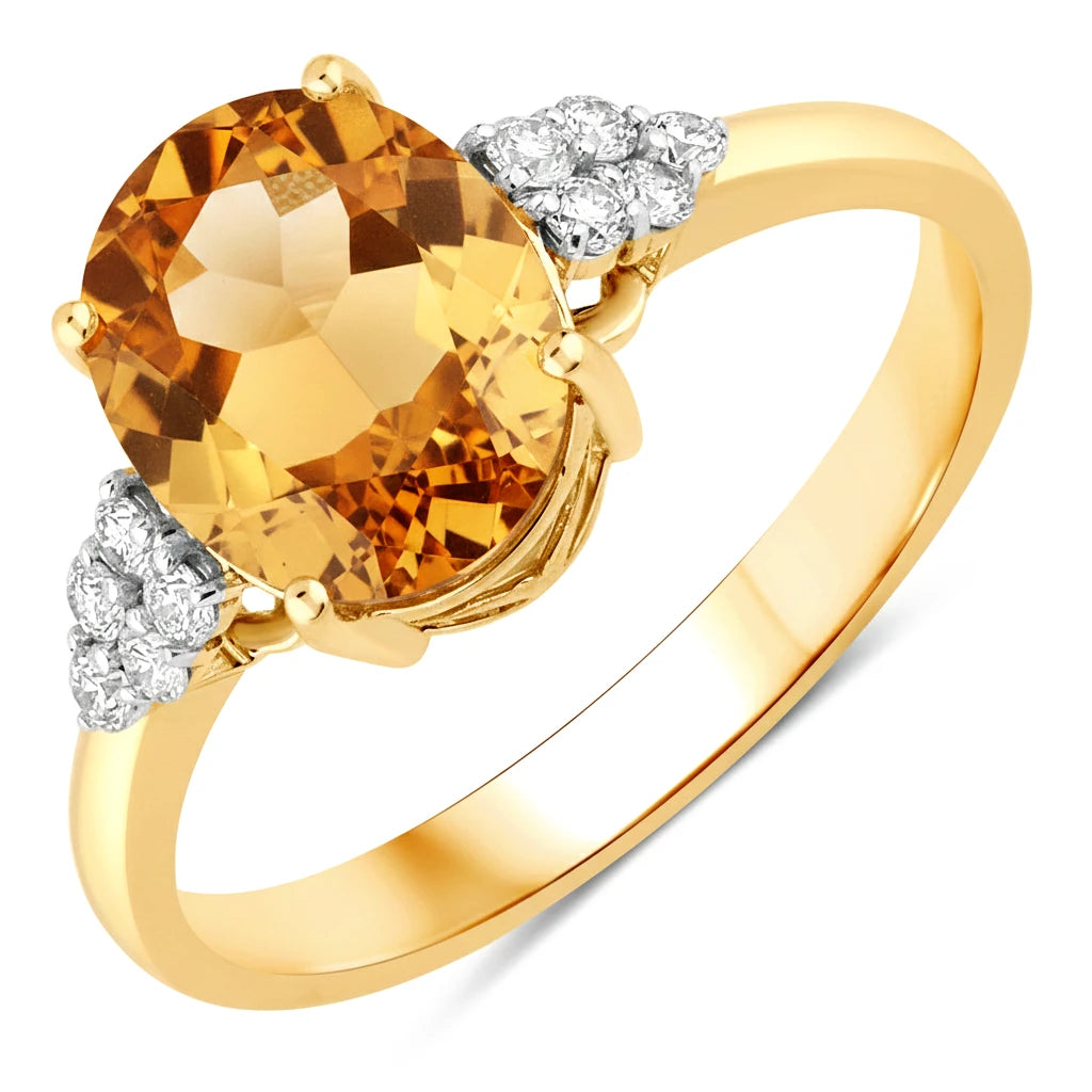 Cocktail Oval Cut Diamond Accent Ring