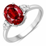 Cocktail Oval Cut Diamond Accent Ring