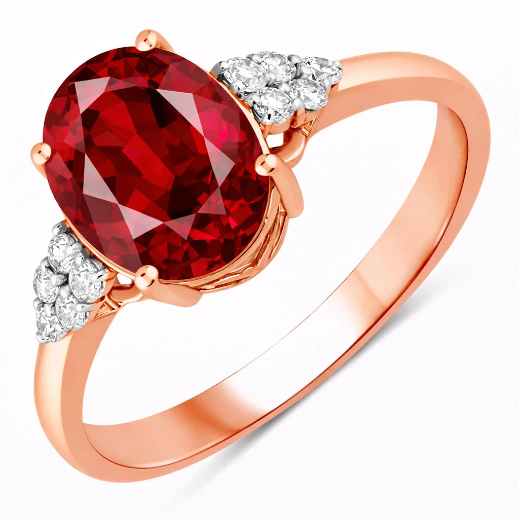 Cocktail Oval Cut Diamond Accent Ring