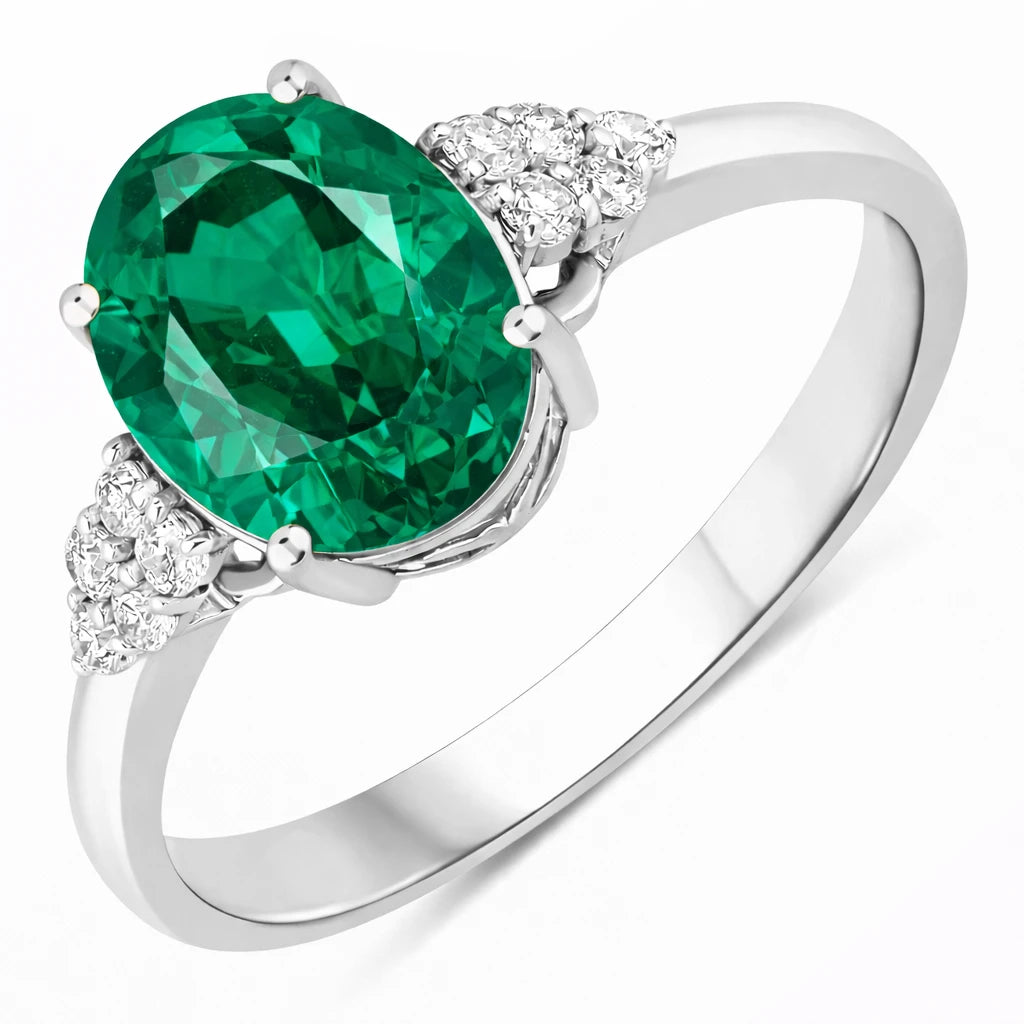 Cocktail Oval Cut Diamond Accent Ring