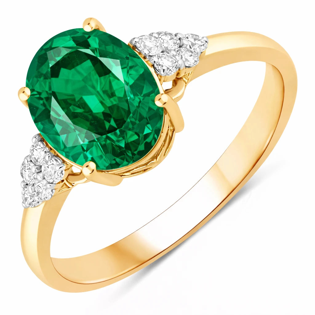 Cocktail Oval Cut Diamond Accent Ring