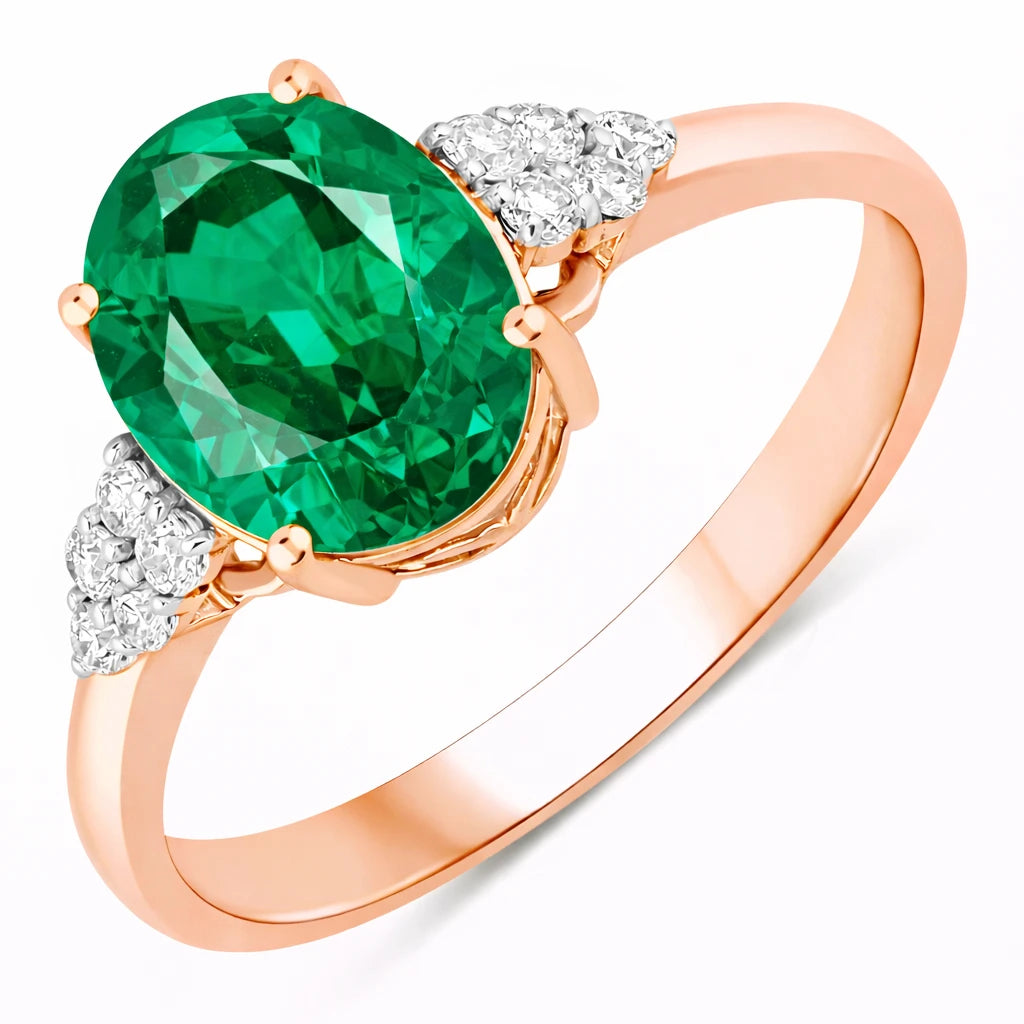 Cocktail Oval Cut Diamond Accent Ring