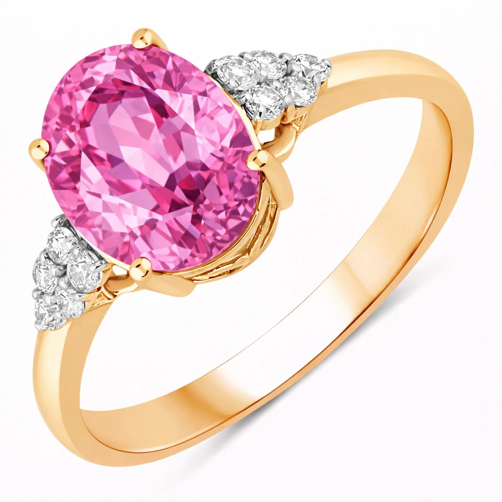 Cocktail Oval Cut Diamond Accent Ring