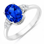 Cocktail Oval Cut Diamond Accent Ring