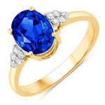 Cocktail Oval Cut Diamond Accent Ring