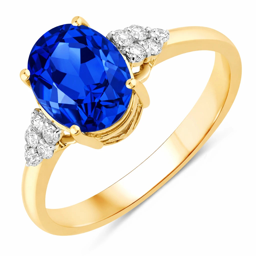 Cocktail Oval Cut Diamond Accent Ring
