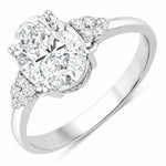 Cocktail Oval Cut Diamond Accent Ring