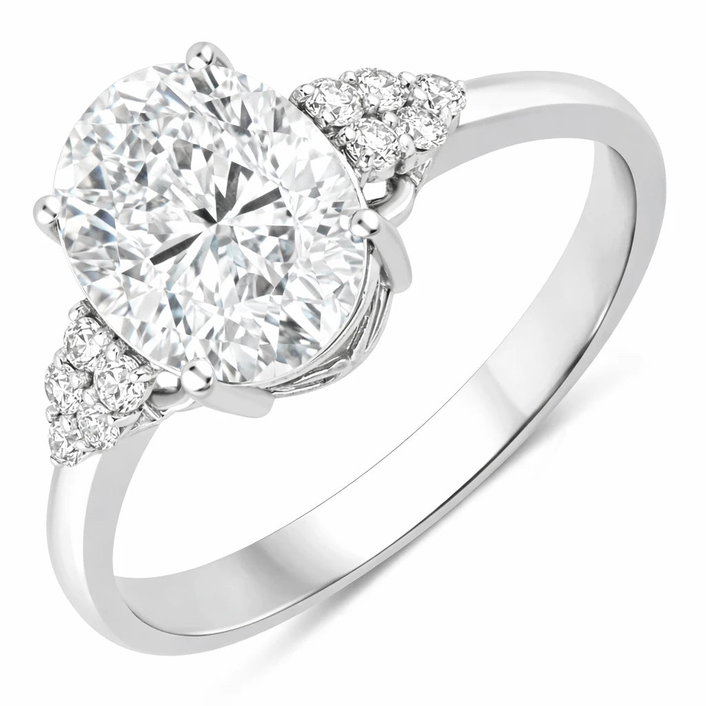 Cocktail Oval Cut Diamond Accent Ring