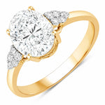 Cocktail Oval Cut Diamond Accent Ring
