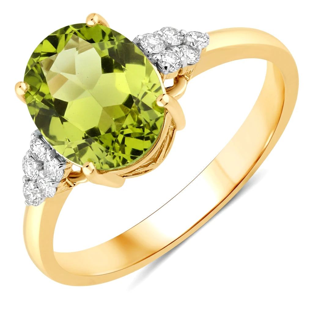 Cocktail Oval Cut Diamond Accent Ring