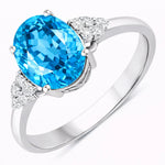 Cocktail Oval Cut Diamond Accent Ring