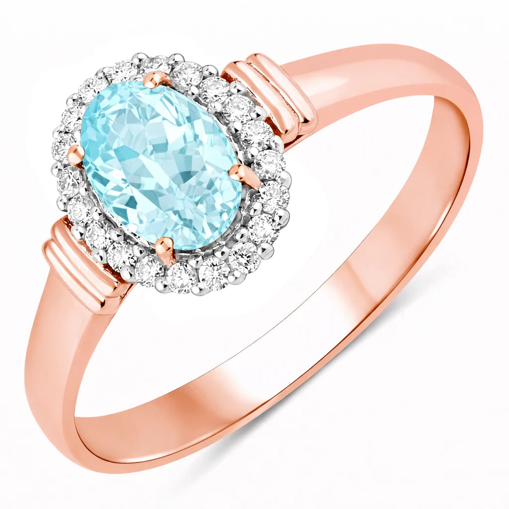 Vintage Oval Cut Diamond Accent Ring
