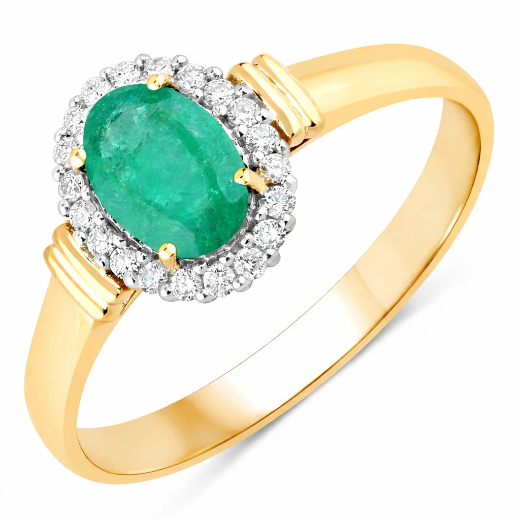 Vintage Oval Cut Diamond Accent Ring