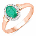Vintage Oval Cut Diamond Accent Ring