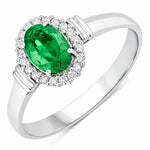 Vintage Oval Cut Diamond Accent Ring