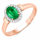 Vintage Oval Cut Diamond Accent Ring