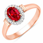 Vintage Oval Cut Diamond Accent Ring